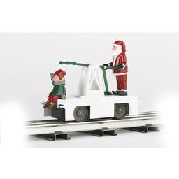 Click here to learn more about the Bachmann Industries O-27 Williams Operating Handcar, Christmas.