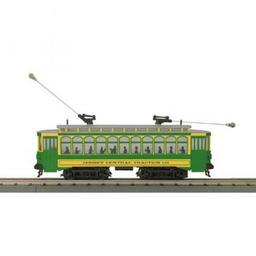 Click here to learn more about the M.T.H. Electric Trains O-27 Brill Trolley w/PS3, CNJ #18.
