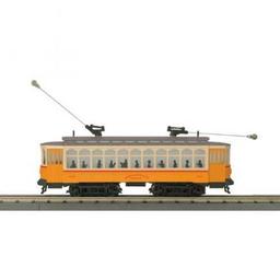 Click here to learn more about the M.T.H. Electric Trains O-27 Brill Trolley w/PS3, BERy #4352.