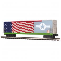 Click here to learn more about the M.T.H. Electric Trains O 50'' Double Door Plug Box, KCS/US Air Force.